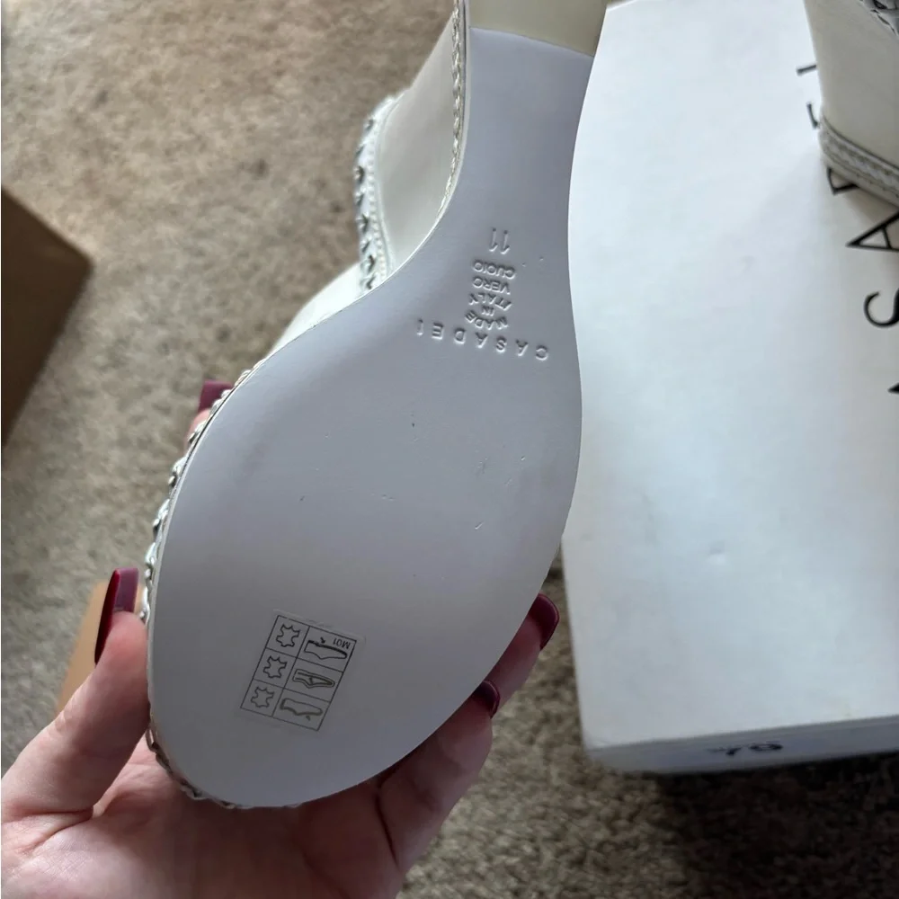 Casadei White Wedge Sandals in great condition! - Picture 11 of 14